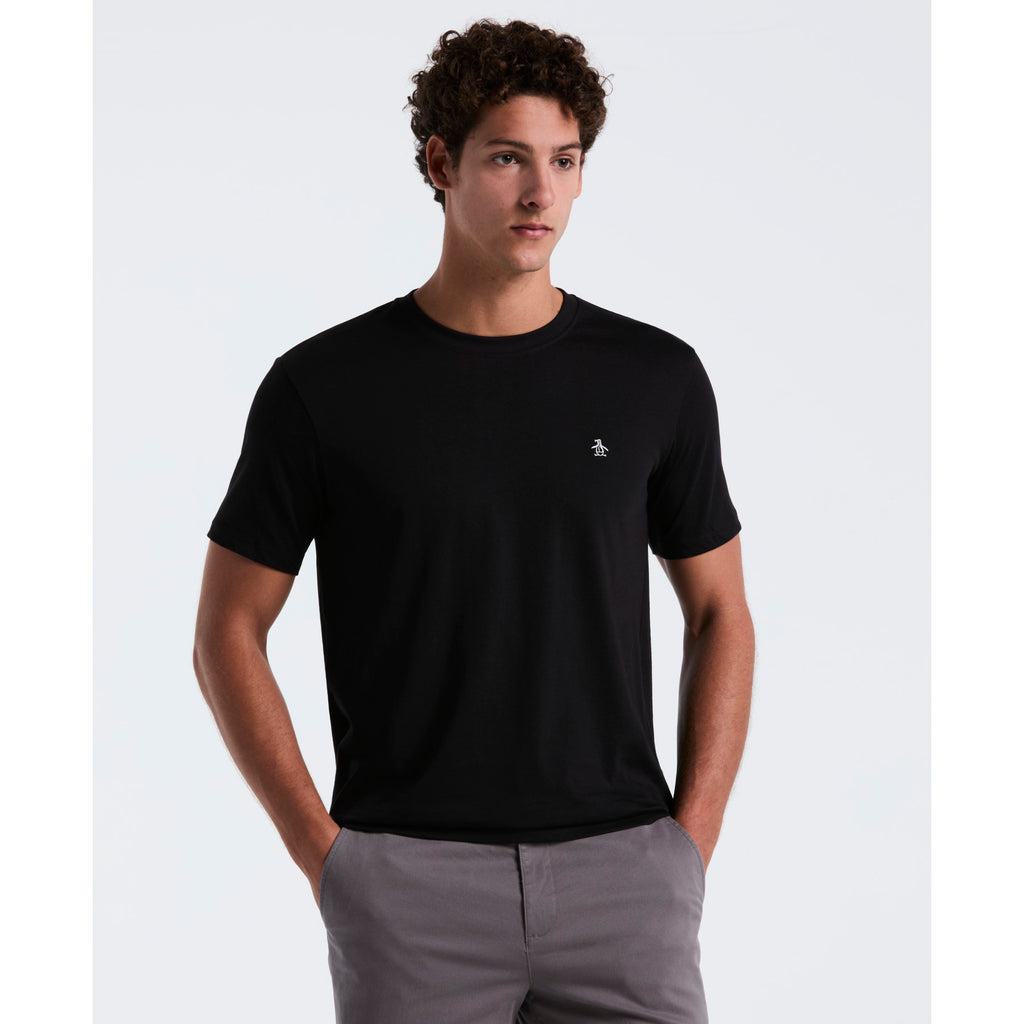 Pin Point Embroidered Logo Organic Cotton T Shirt True