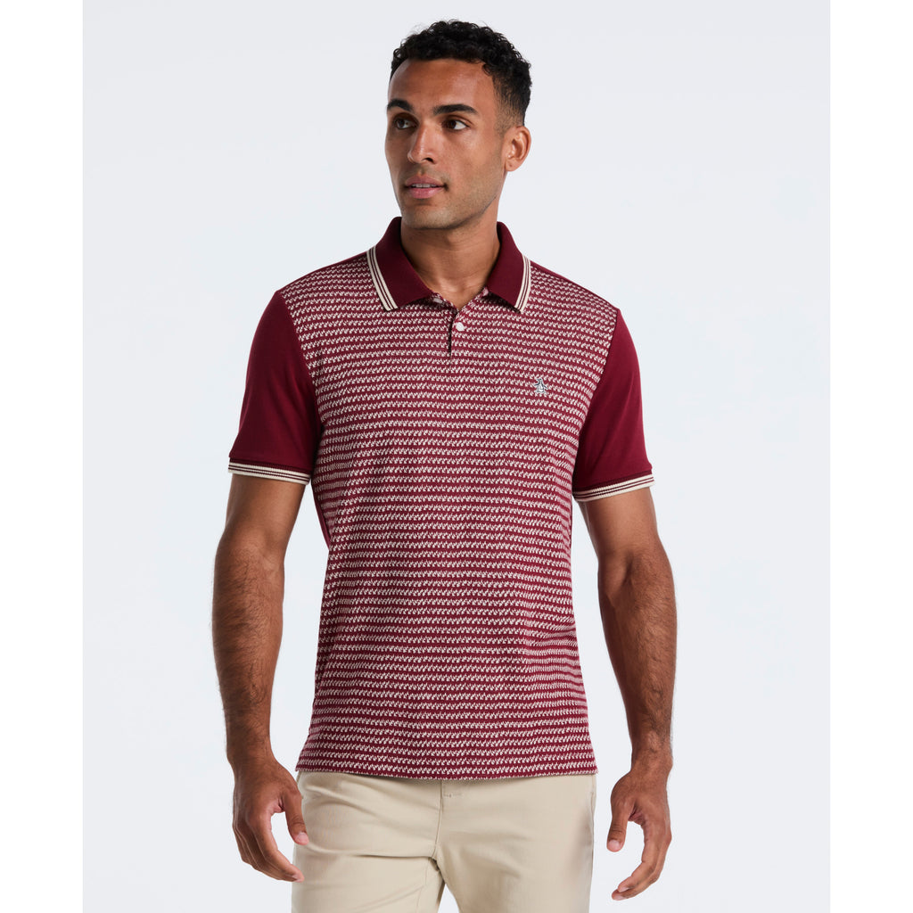 Mini Jacquard Polo Shirt Cabernet