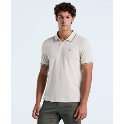 Honeycomb Tipped Polo Shirt (Birch) Front
