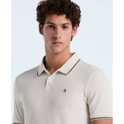 Honeycomb Tipped Polo Shirt (Birch) Detail