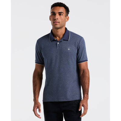 Honeycomb Tipped Polo Shirt (Sargasso Sea) Front