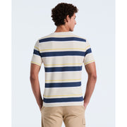 Pique Engineered Stripe T-Shirt (Birch) Back