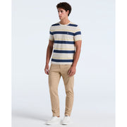 Pique Engineered Stripe T-Shirt (Birch) Styled