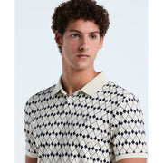 Flags Print Polo Shirt (Birch) Detail