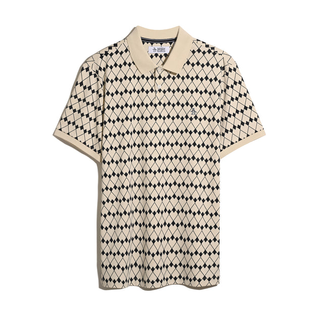 Flags Print Polo Shirt (Birch) Flat