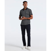 Flags Print Polo Shirt (Dark Sapphire) Styled