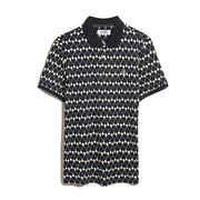 Flags Print Polo Shirt (Dark Sapphire) Flat