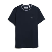 Textured Ringer T-Shirt (Dark Sapphire) Flat