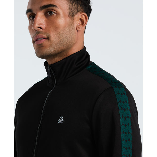 Double Knit Track Jacket (True Black) Detail