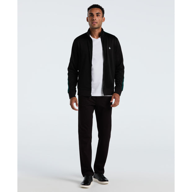 Double Knit Track Jacket (True Black) Styled