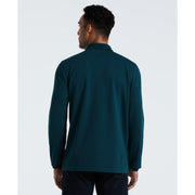Pique Long Sleeve Polo Shirt (Reflecting Pond) Back