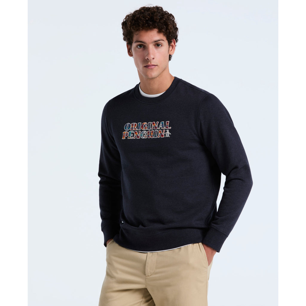 Plaid Logo Graphic Sweatshirt Sapphire Heather