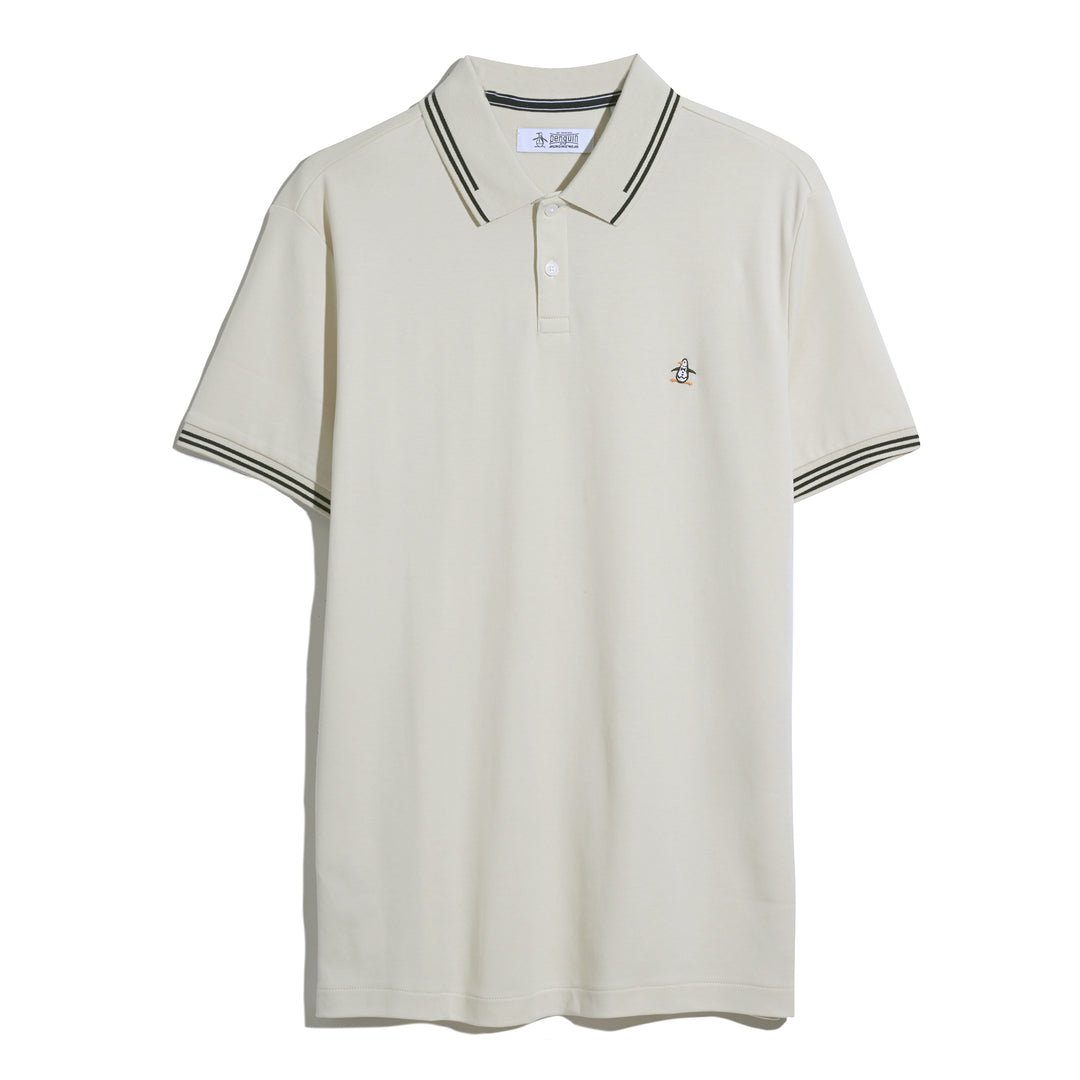 Icons Tipped Polo Shirt In Beige Original Penguin®