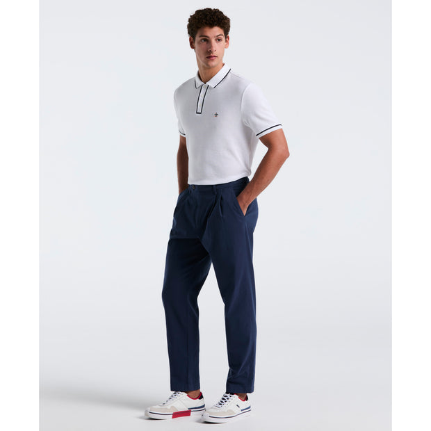 Icons Bentley Mesh Polo Shirt (Bright White) Styled