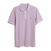Icons Organic Cotton Bentley Mesh Short Sleeve Polo Shirt In Lavender Frost