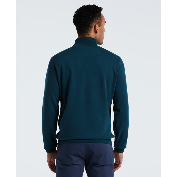 Sticker Pete Quarter Zip Sweatshirt (Reflecting Pond) Back
