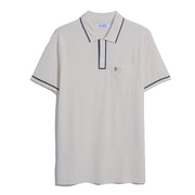 Earl Pique Short Sleeve Polo Shirt (Birch) Flat