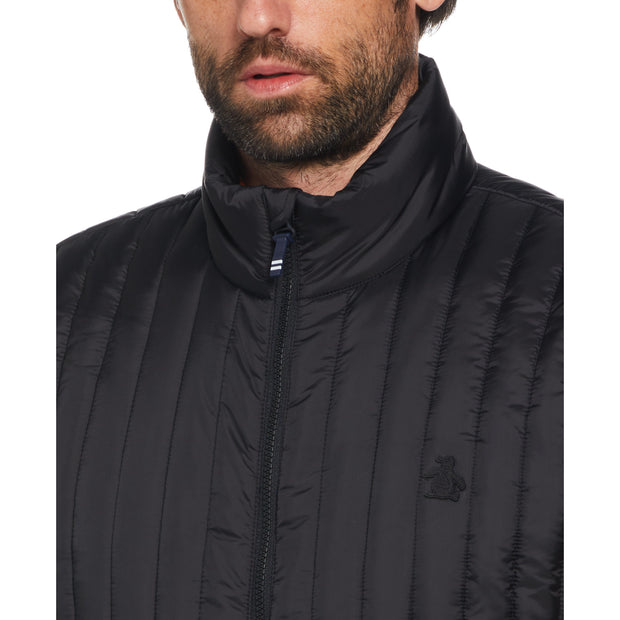 Quilted Gilet (True Black) Detail