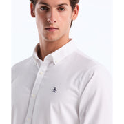 Ecovero Oxford Stretch Shirt (Bright White) Detail