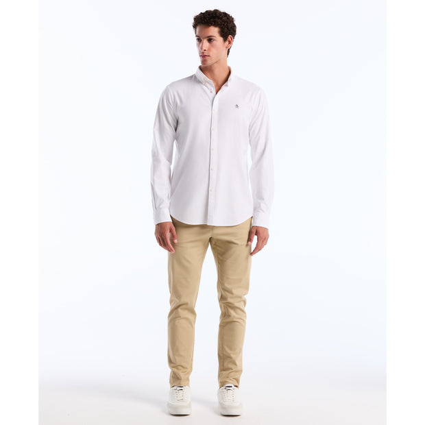 Ecovero Oxford Stretch Shirt (Bright White) Styled