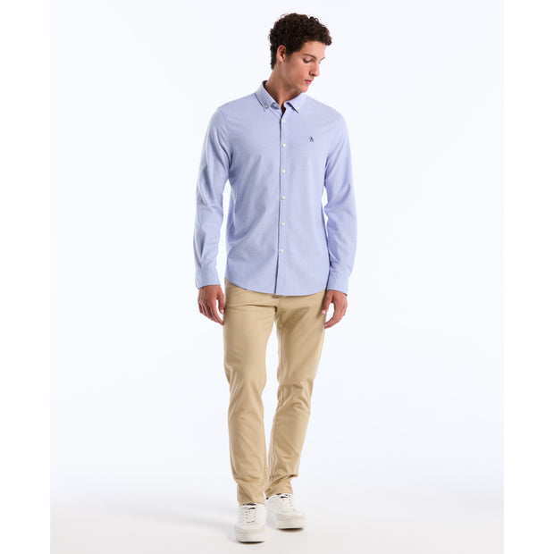 Ecovero Oxford Stretch Shirt (Amparo Blue) Styled