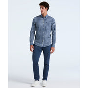 Twill Check Shirt (Copen Blue) Styled