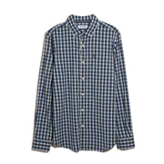 Twill Check Shirt (Copen Blue) Flat