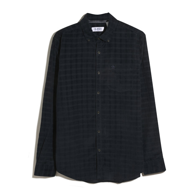 Corduroy Check Shirt (Dark Sapphire) Flat