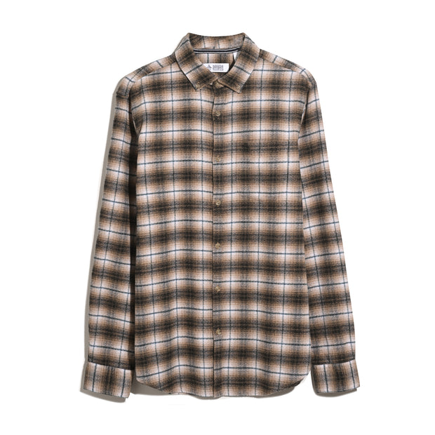 Plaid Flannel Shirt (Tigers Eye) Flat