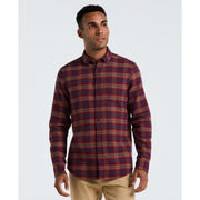 Plaid Flannel Shirt (Cabernet) Front