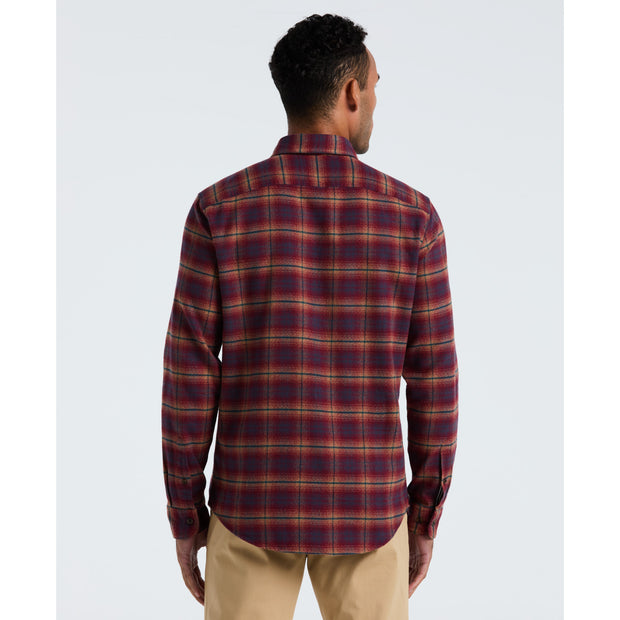 Plaid Flannel Shirt (Cabernet) Back