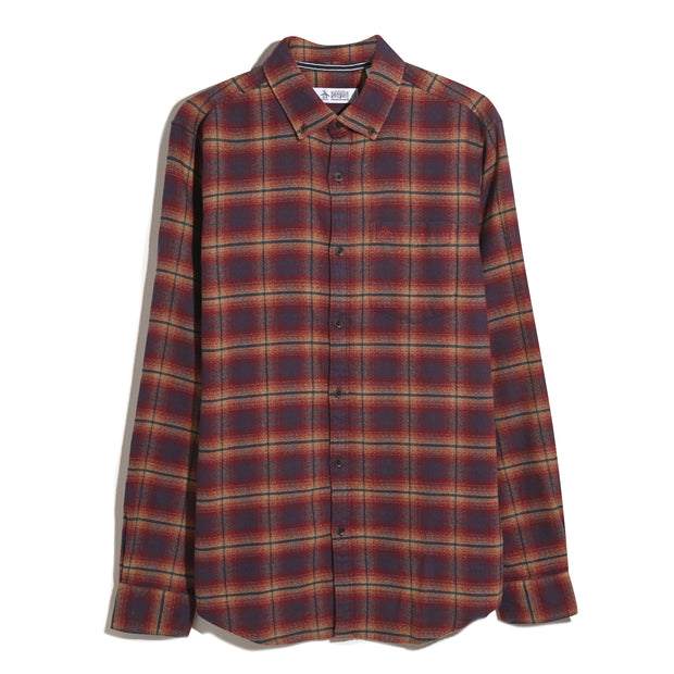 Plaid Flannel Shirt (Cabernet) Flat