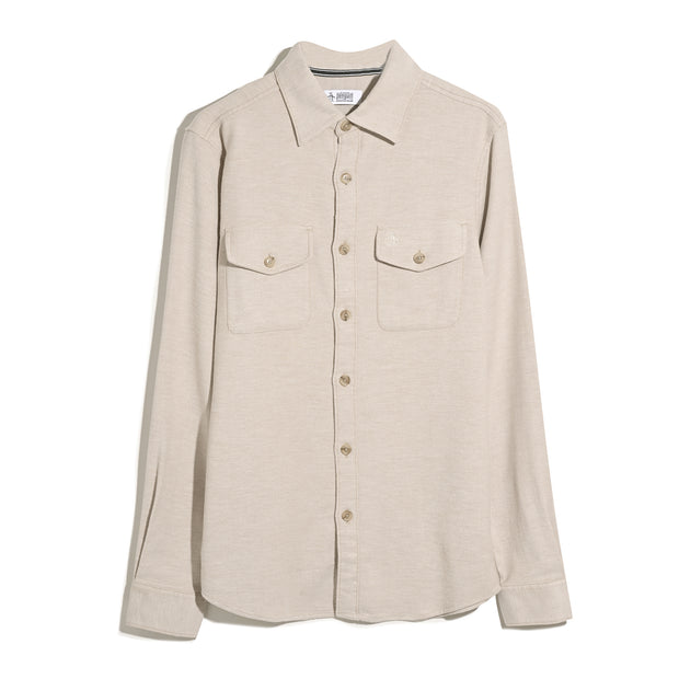 Double Weave Overshirt (Birch) Flat