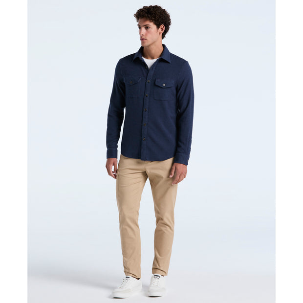 Double Weave Shirt (Dark Sapphire) Styled