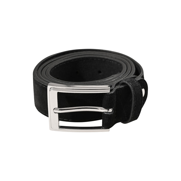 Mens Leather Belt in Black Leather