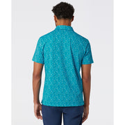 Sake-Tini Print Golf Polo (Caribbean Sea) Back