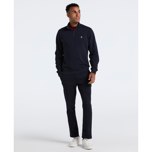 Sticker Pete Quarter Zip Sweatshirt (Dark Sapphire) Styled
