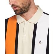 Vertical Stripe Polo Shirt In True Black
