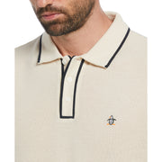Organic Cotton Bentley Mesh Short Sleeve Polo Shirt In Birch