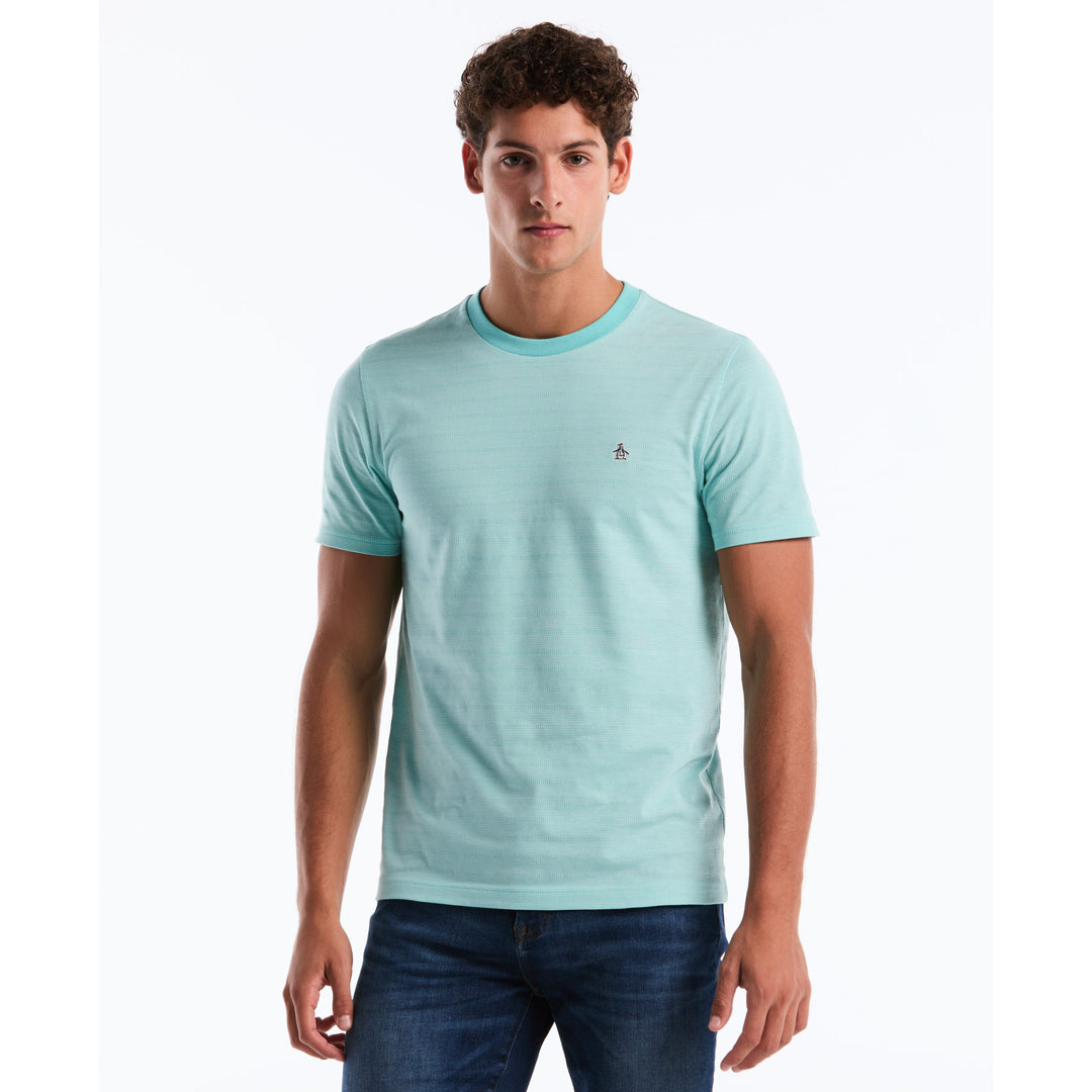T-shirt Original Penguin Homme – Rayures Multicolores, Manches Courtes, Taille M