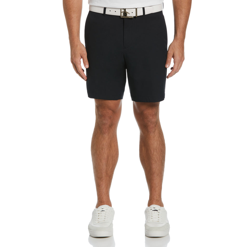 Flat Front Solid Golf Shorts In Black | Original Penguin®