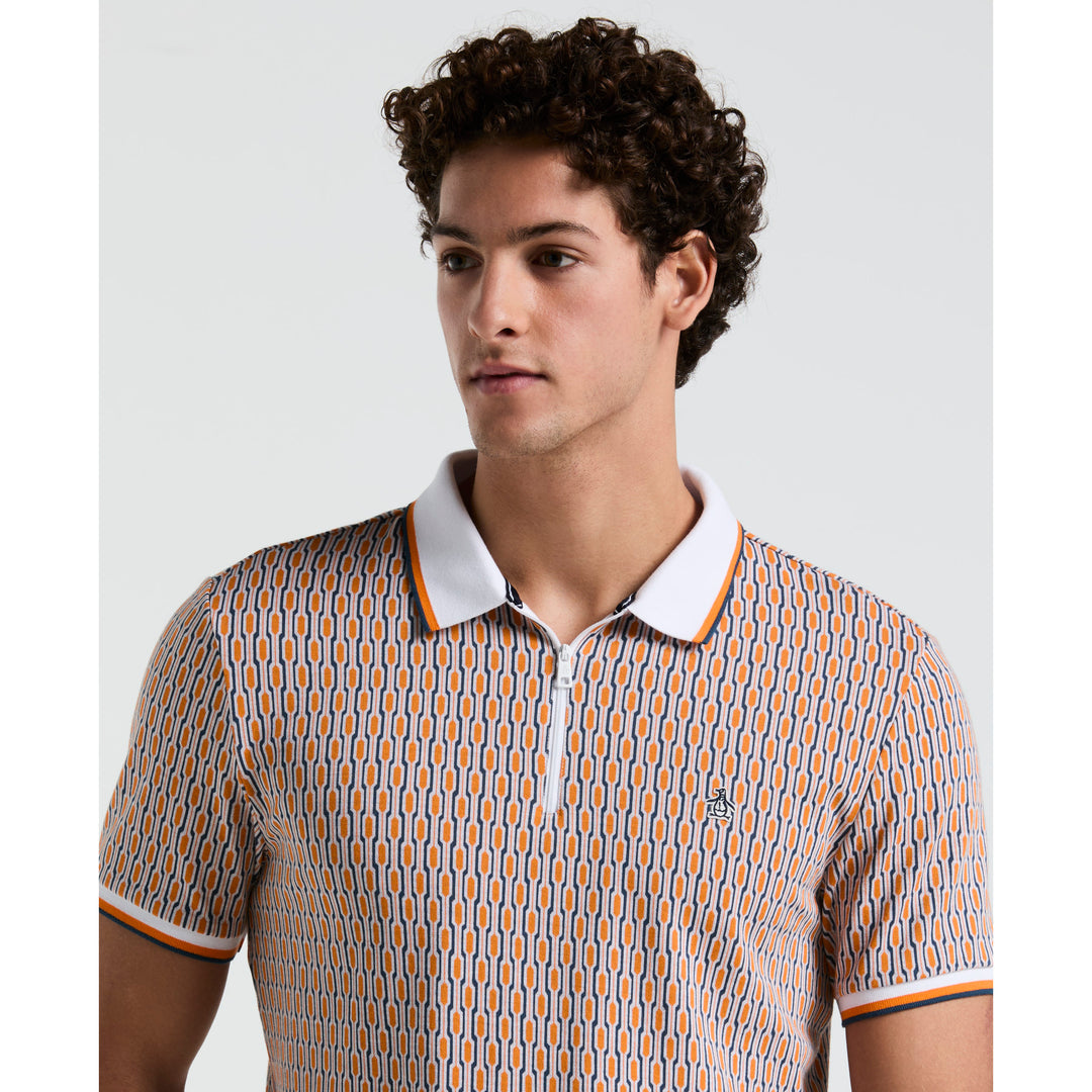 トップス Flowered Velour Jacquard Polo Shirt Fred Perry Boucle Jacquard Knitted Polo Shirt - K7636-560