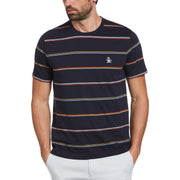 Slim Fit Jersey Stripe T-Shirt In Dark Sapphire | Outlet