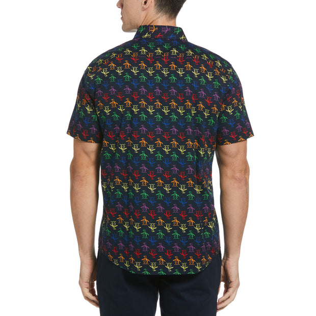 Rainbow Pete Print Shirt In Dark Sapphire