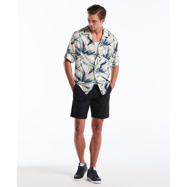 succulent button up shirt Succulent Print Short Sleeve Shirt In White
