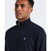 Sticker Pete Quarter Zip Sweatshirt (Dark Sapphire) Detail