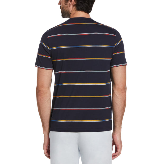 Slim Fit Jersey Stripe T-Shirt In Dark Sapphire | Outlet