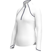 Women's Tennis Quarter Zip Long Sleeve In Bright White