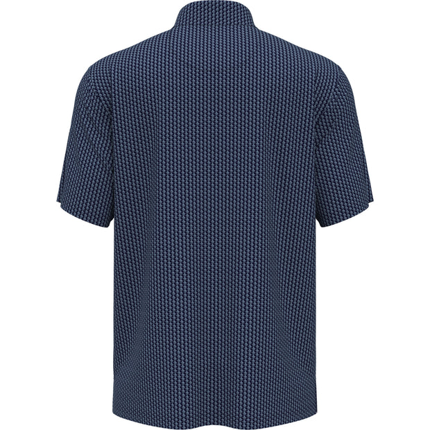 Golf-Poloshirt mit durchgehendem Pete-Print in Schwarz Iris