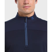 Quarter Zip Golf Pullover (Black Iris) Detail